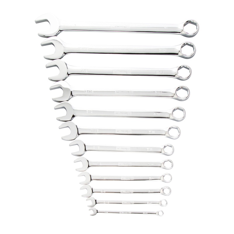 12-Piece SAE 6-Point Combination Wrench Set