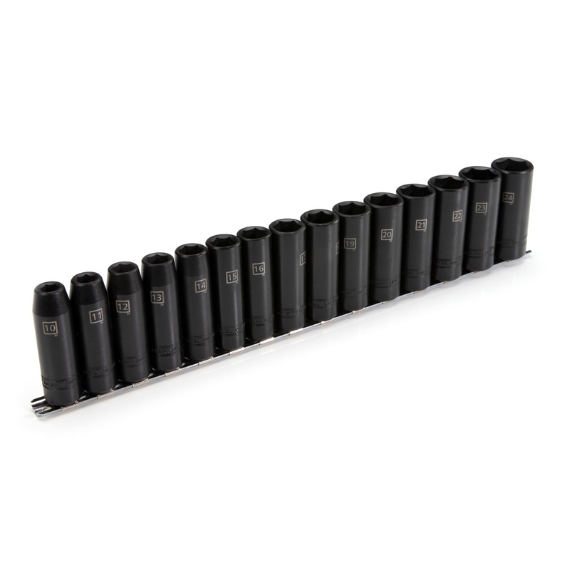 15-Piece 1/2-Inch Drive Metric Deep 6-Point Impact Socket Set