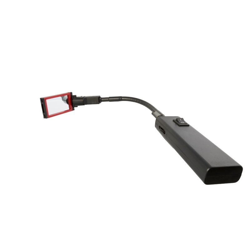 18-Inch Flexible Lighted Inspection Tool with 90-Degree Tilting Mirror