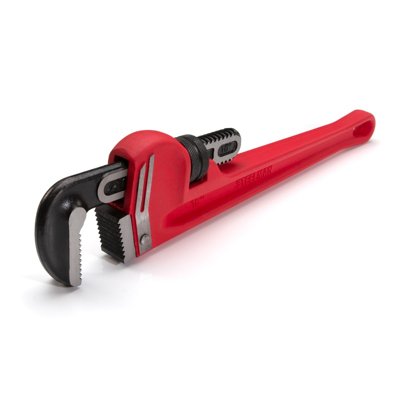 18-Inch Heavy-Duty Cast Iron Straight Handle Pipe Wrench