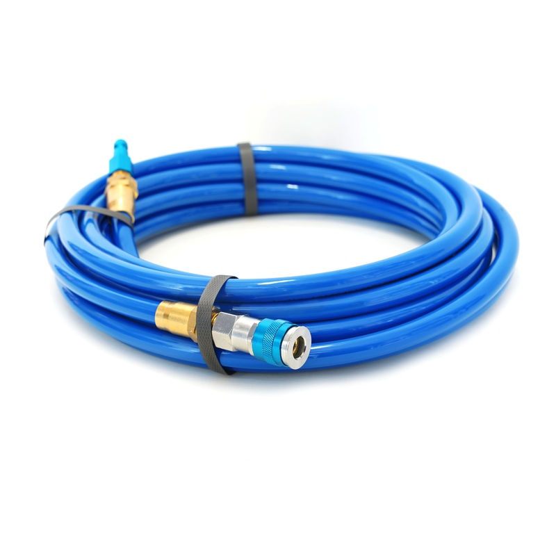 25-Foot Straight Air Hose with Reusable Quick Disconnect Fittings