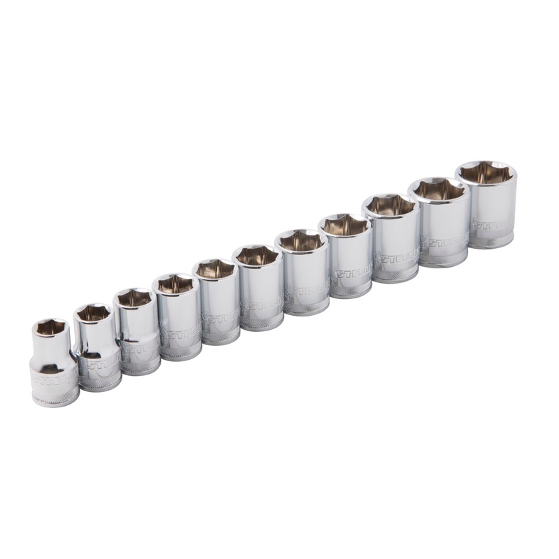 11-Piece 3/8-Inch Drive 6-Point Metric Chrome Socket Set
