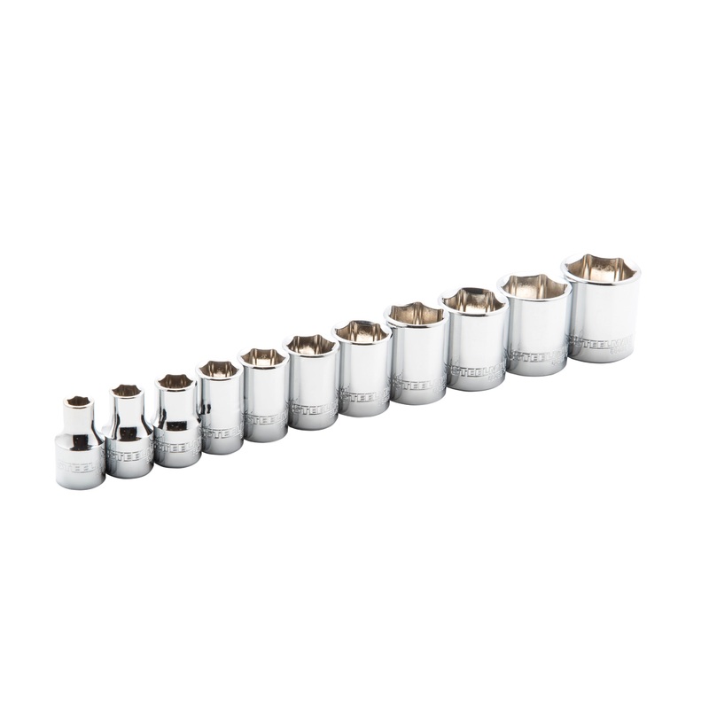 11-Piece 3/8-Inch Drive 6-Point SAE Chrome Socket Set