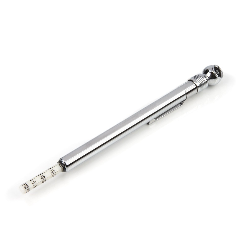 5-50 PSI Polished Steel Pencil Air Pressure Gauge