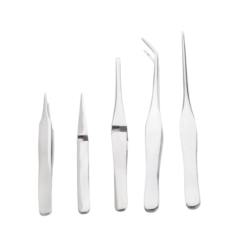5-Piece Utility and Precision Tweezer Set