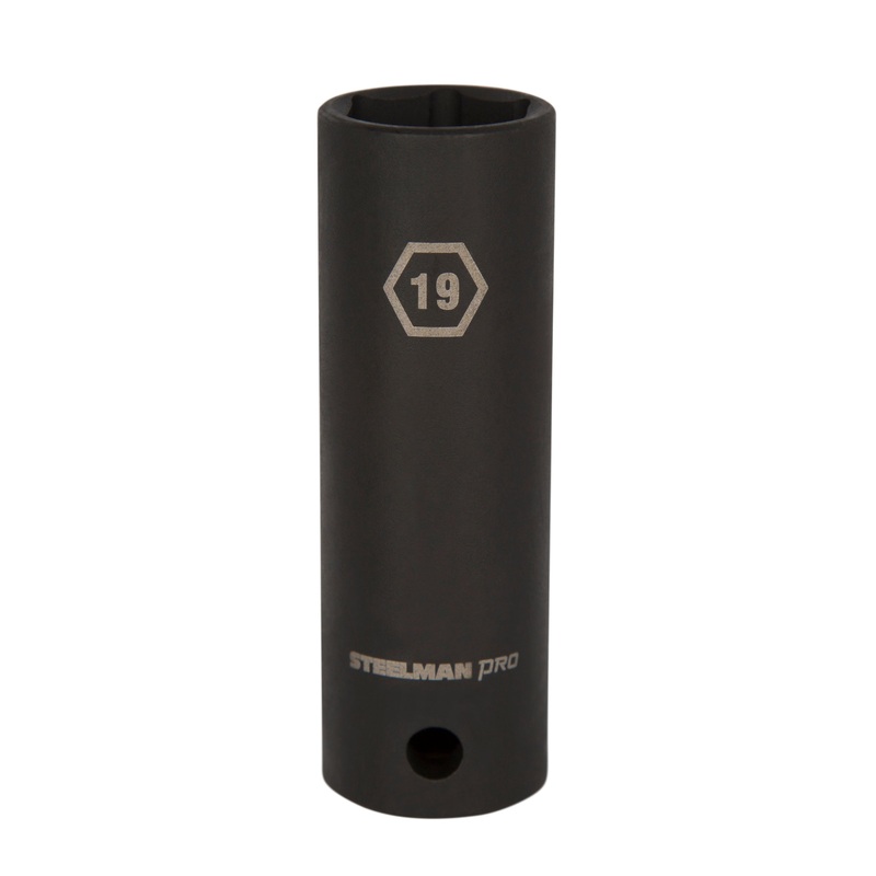 1/2-Inch Drive x 19mm Deep Well Thin Wall 6-Point Impact Socket