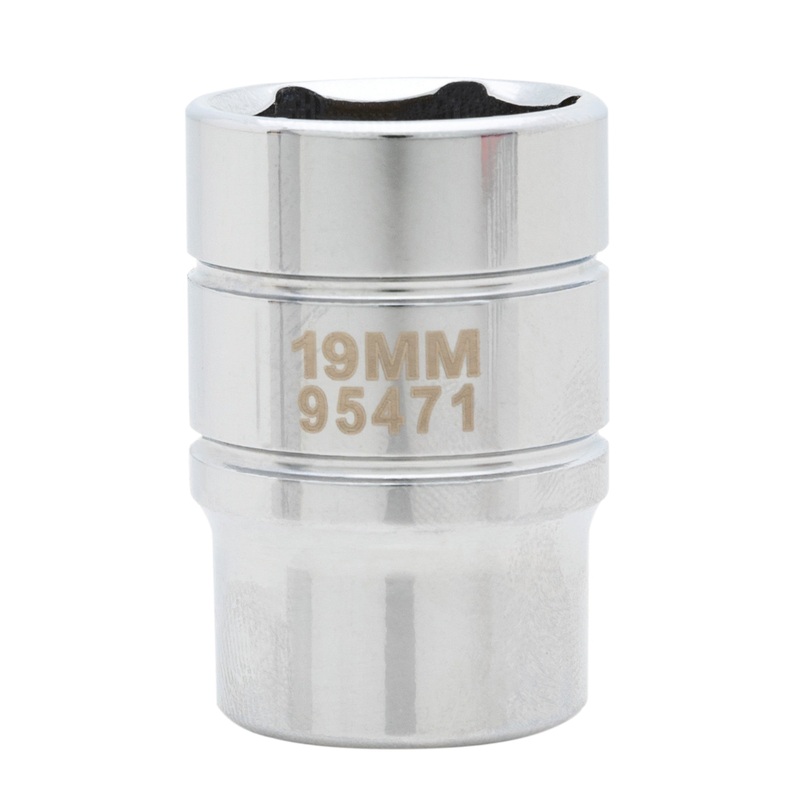 1/2-Inch Drive x 19mm Shallow 6-Point Metric Socket