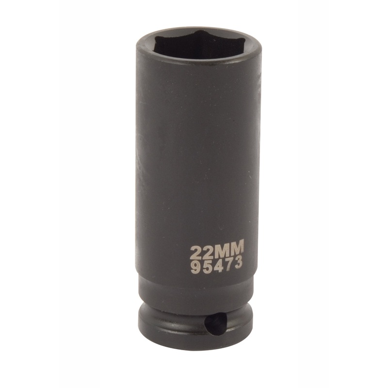 1/2-Inch Drive x 22mm Deep Well 6-Point Metric Impact Socket