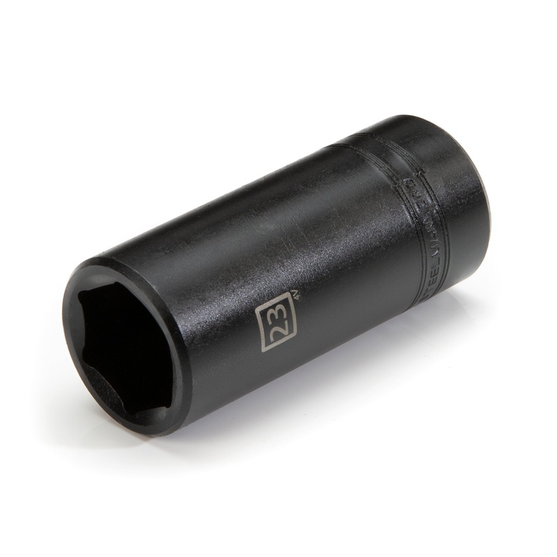1/2-Inch Drive x 23mm Deep Well 6-Point Impact Socket