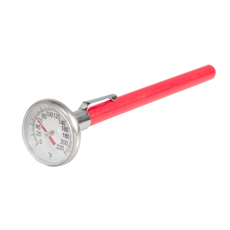1-Inch Analog Dial Bimetallic Stainless Steel Temperature Probe