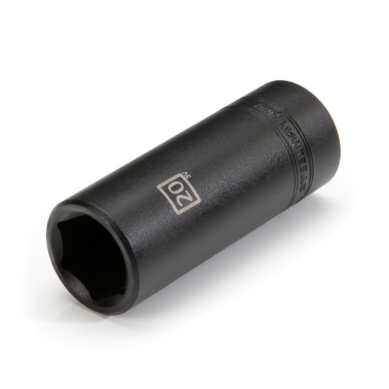 1/2-Inch Drive x 20mm Deep 6-Point Impact Metric Single Socket