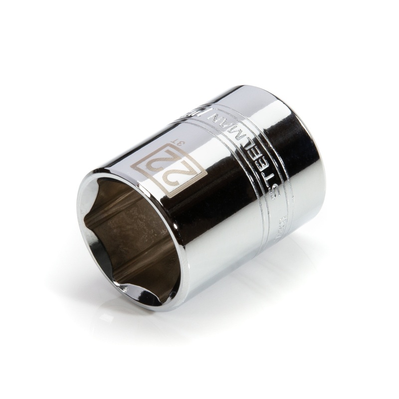 1/2-Inch Drive x 22mm 6-Point Metric Single Socket