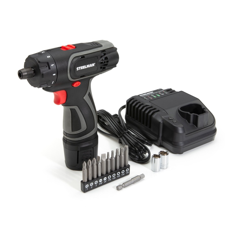 10.8V 1/4-Inch Two Speed Cordless Li-Ion Screwdriver Kit
