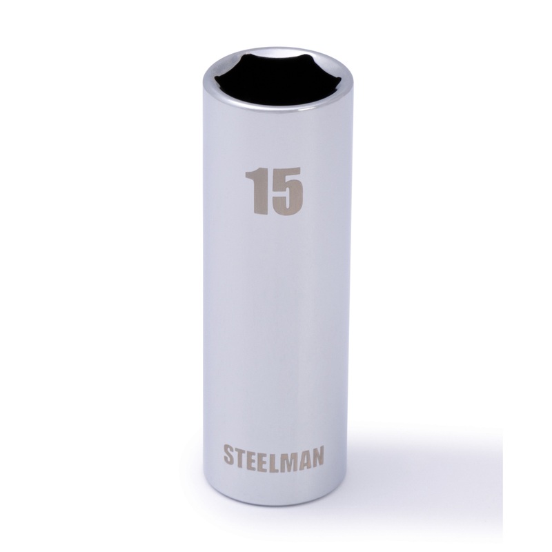 3/8-Inch Drive x 15mm Deep Well 6-Point Socket