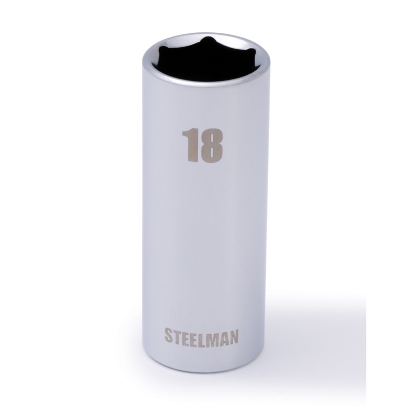 3/8-Inch Drive x 18mm Deep Well 6-Point Socket
