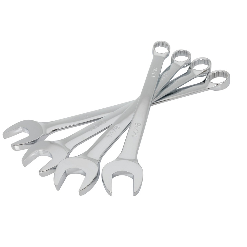 4-Piece Jumbo Combination Wrench Set (1-1/16, 1-1/8, 1-3/16, 1-1/4-Inch)