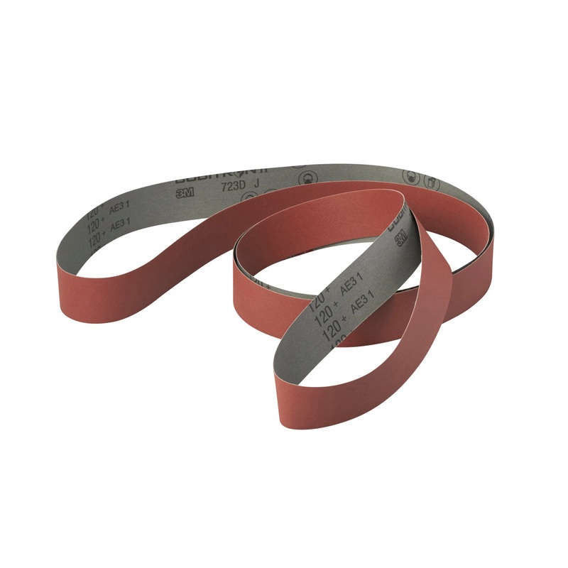 3M Cubitron ll Cloth Belt 723D, 220+ J-weight, 12 in x 118-5/8 in, Film-lok