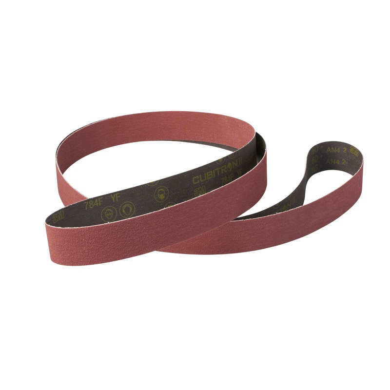 3M Cubitron ll Cloth Belt 784F, 60+ YF-weight, 1/4 in x 18 in,Fabri-lok