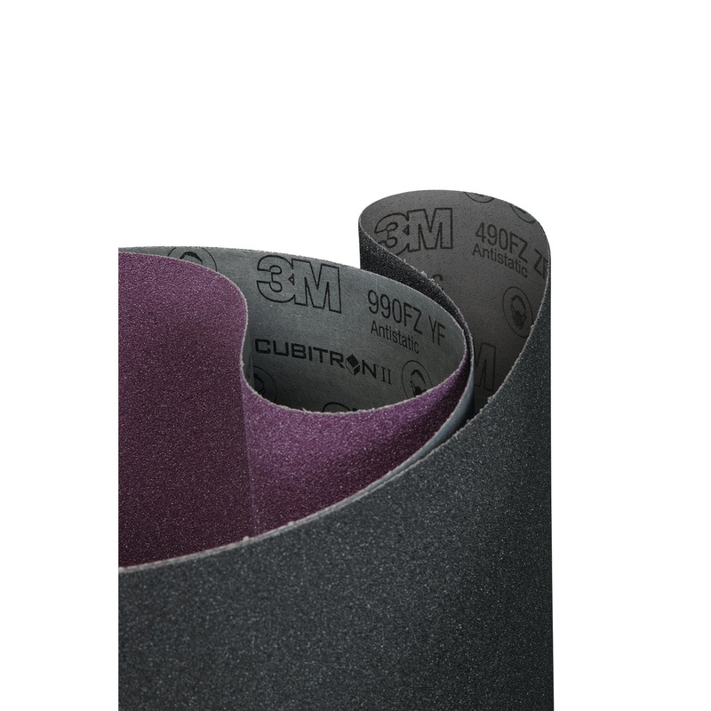 3M SiC Cloth Belt 490FZ, P120 YF-weight, 6 in x 330 in, Top Butt,Single-flex