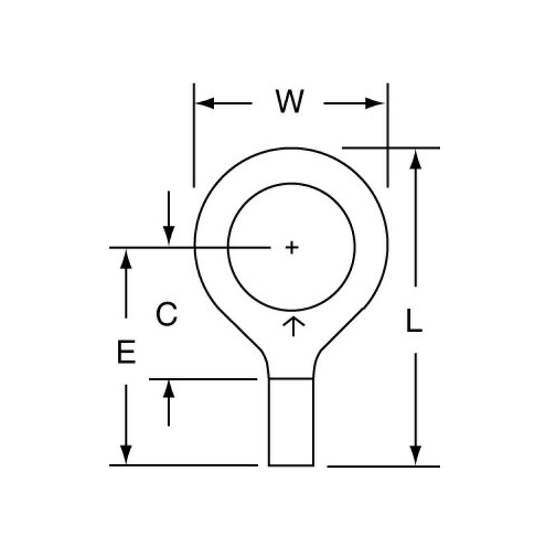 3M Non-Insulated Brazed Seam Ring Tongue Terminal, 11-38-W, Max. Temp.347 F