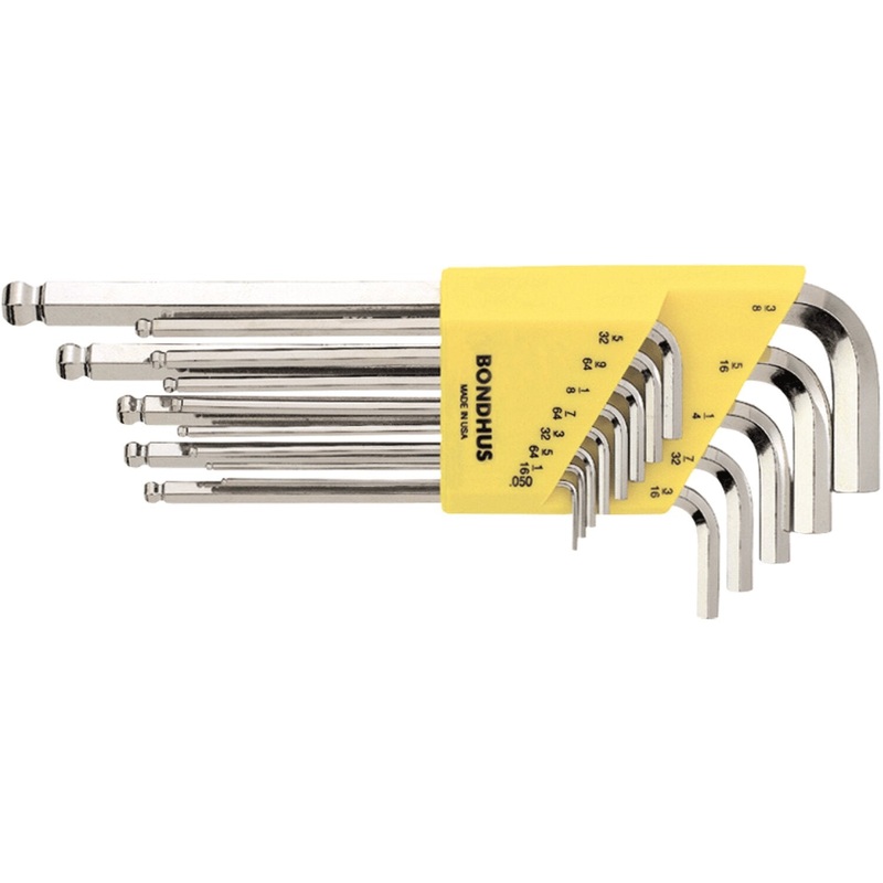 Bondhus 17092 Set 7 BriteGuard Plated Ball End L-Wrenches 1.5-6mm